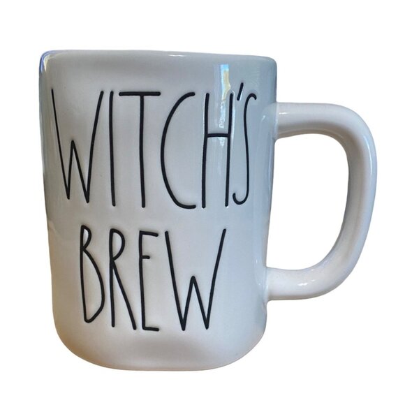 Rae Dunn Witchs Brew Ceramic Mug With Green Interior & Cauldron Design - Picture 1 of 6